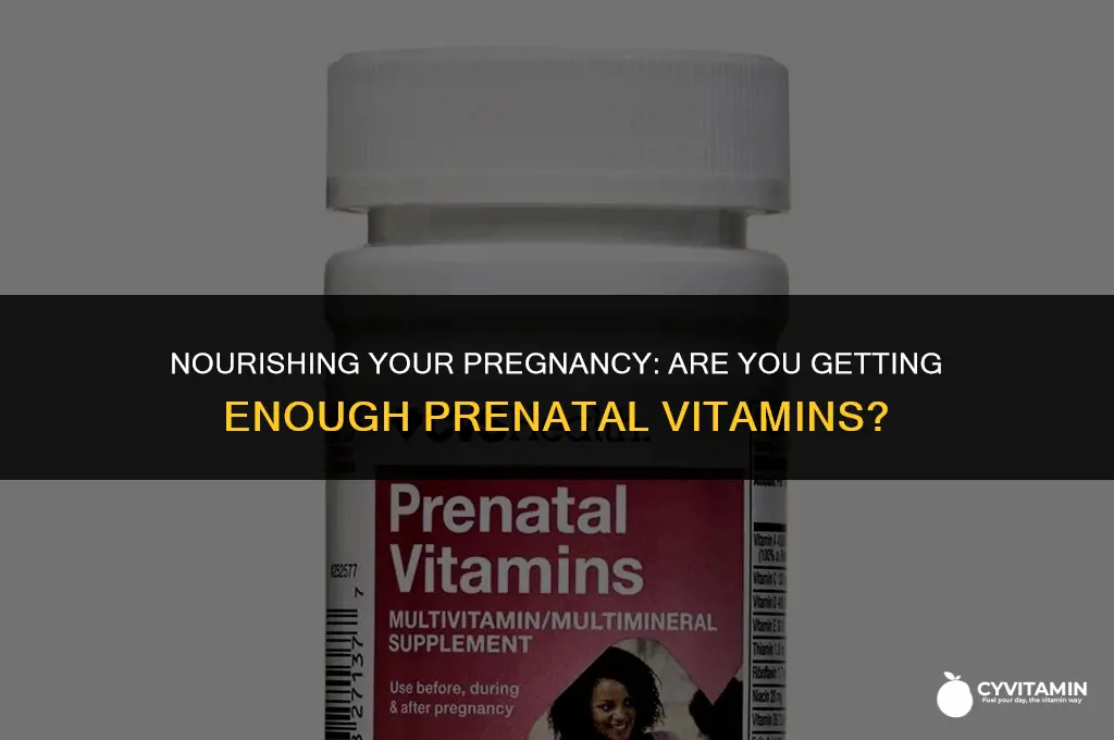 am i taking enough prenatal vitamins