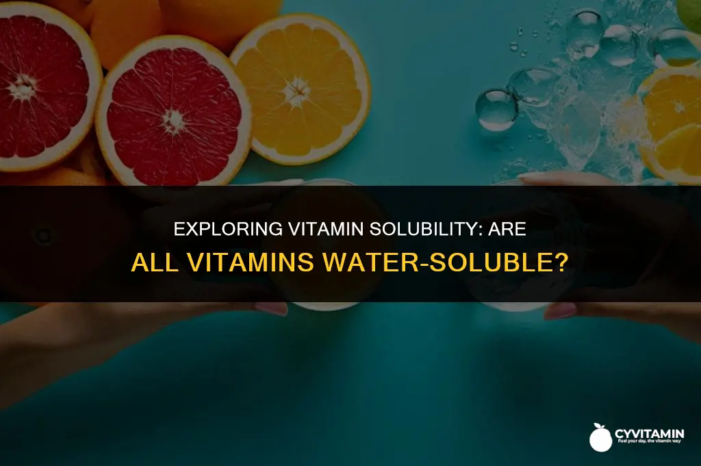 are all vitamins soluble in water