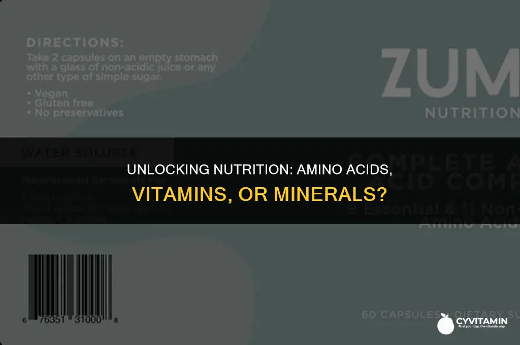 are amino acids vitamins or minerals