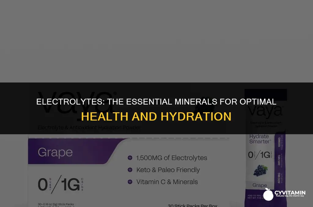 are electrolytes minerals or vitamins