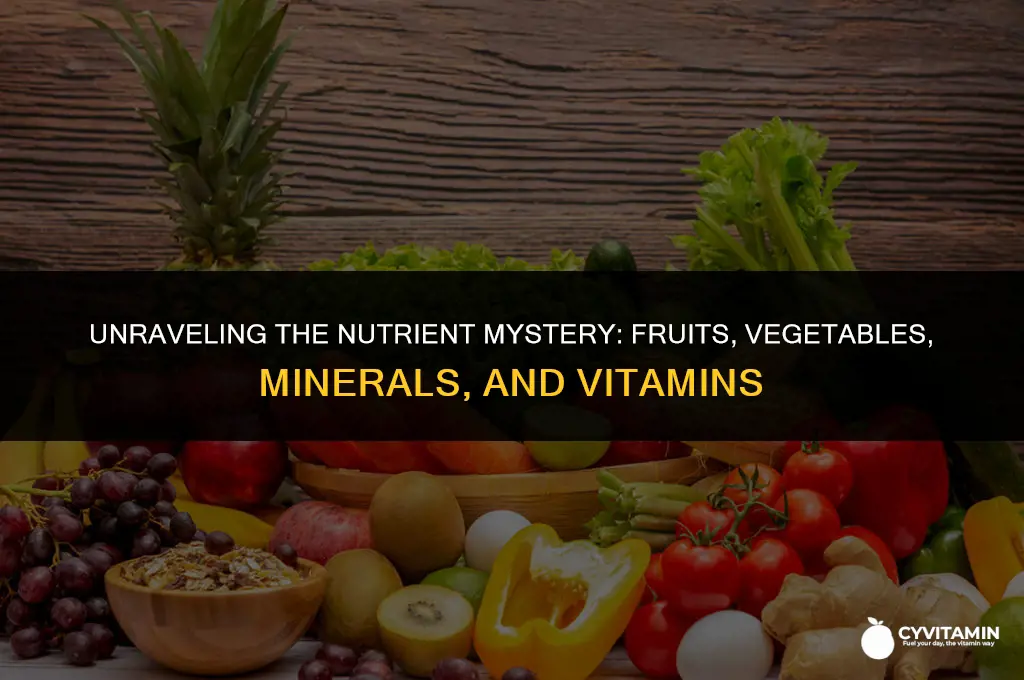 are fruits and vegetables minerals or vitamines