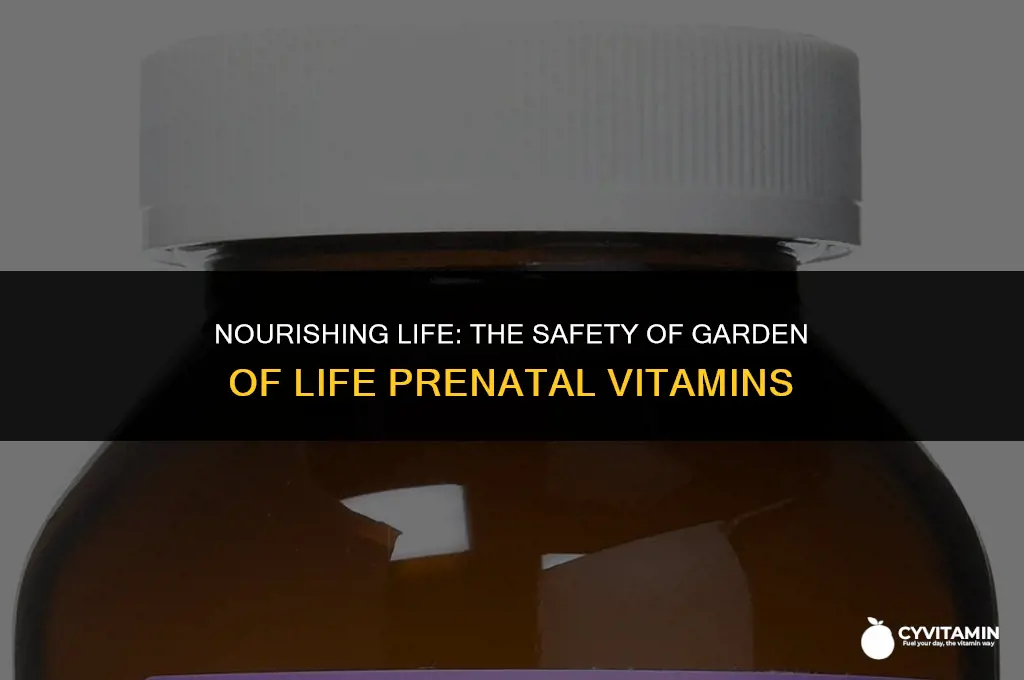 are garden of life prenatal vitamins safe
