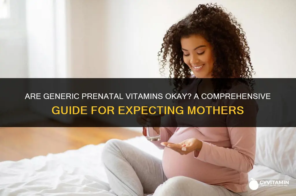 are generic prenatal vitamins ok