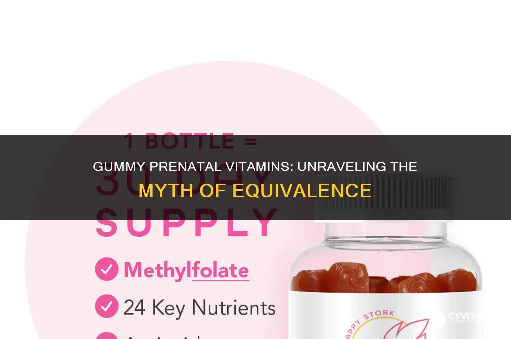 are gummy prenatal vitamins the same