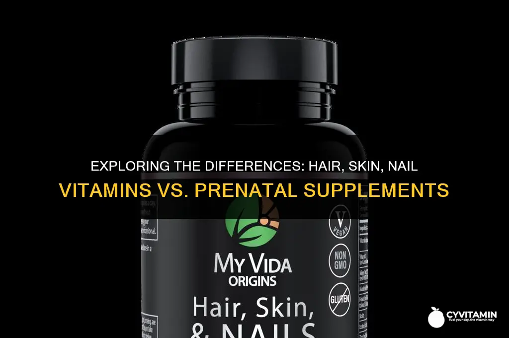 are hair skin and nail vitamins the same as prenatal