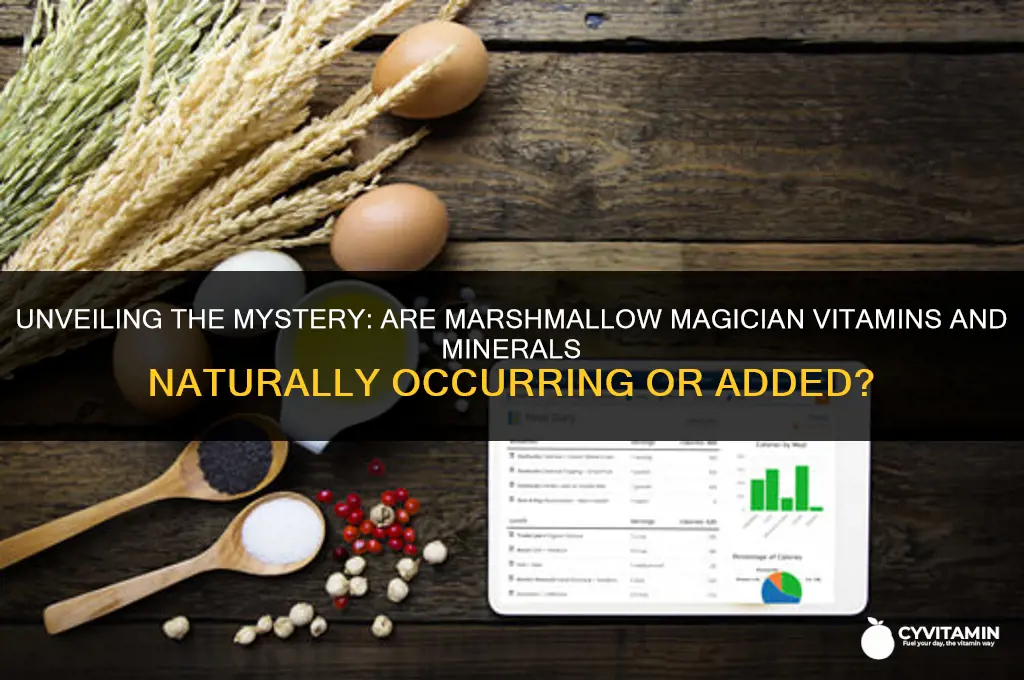are marshmallow magician vitamins and minerals naturally occurring or added