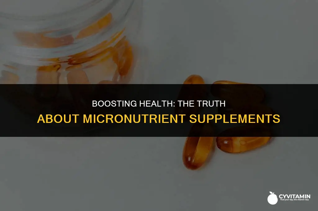 are micronutrient vitamin and mineral supplements healthy
