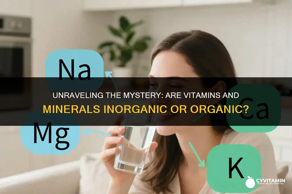 are minerals and vitamins inorganic or organic