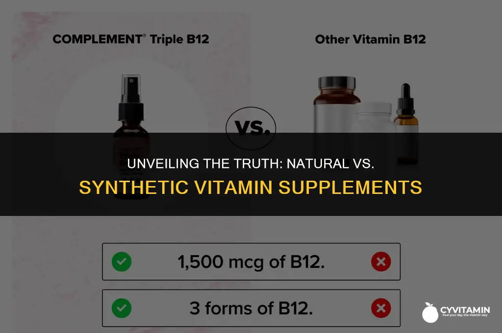 are natural and synthetic vitamin supplements chemically the same