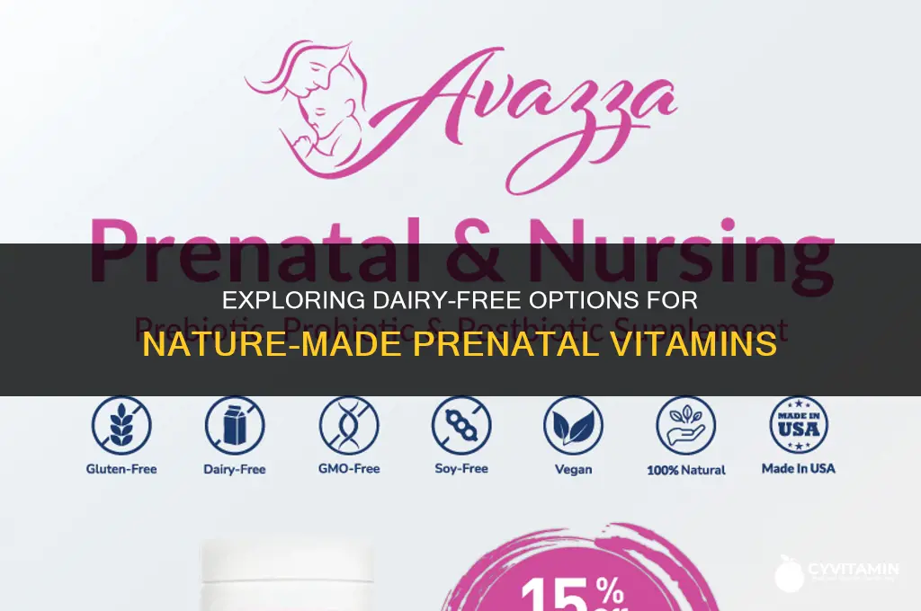 are nature made prenatal vitamins dairy free