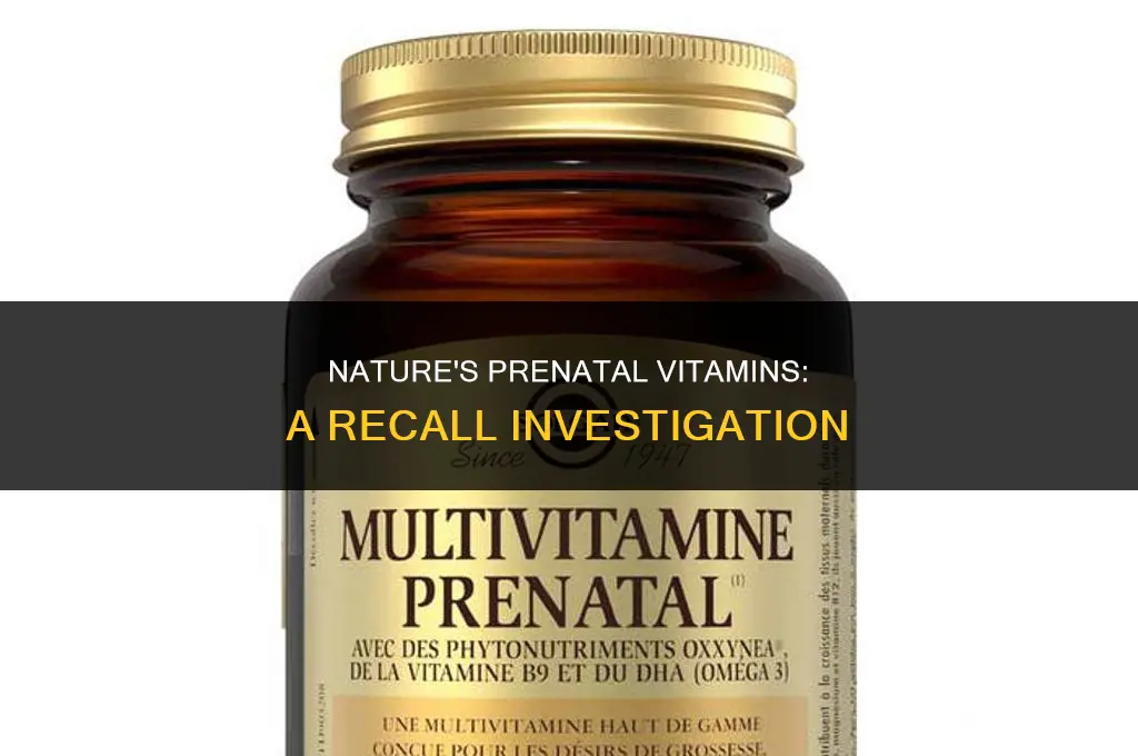 are nature made prenatal vitamins recalled