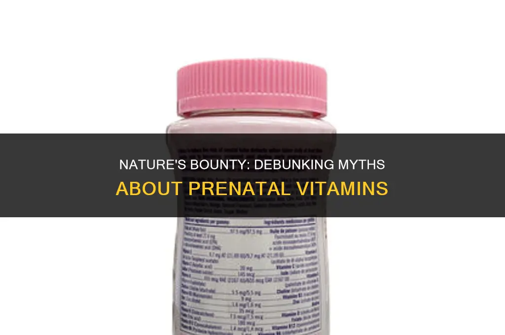 are nature made prenatal vitamins synthetic