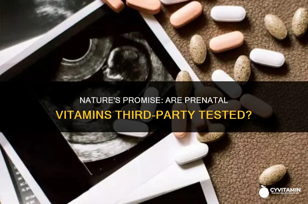 are nature made prenatal vitamins third party tested