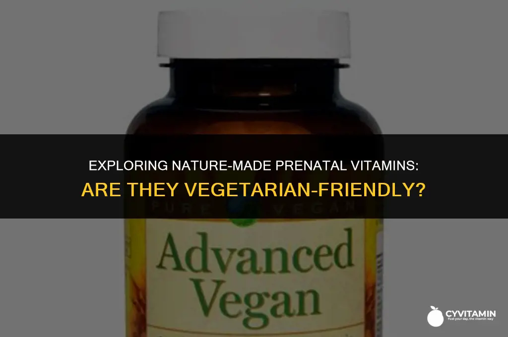 are nature made prenatal vitamins vegetarian