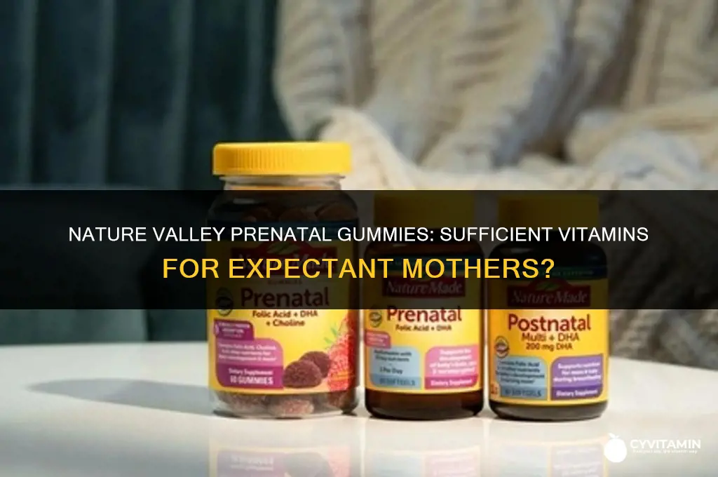 are nature valley prenatal gummies eno7gh vitamins