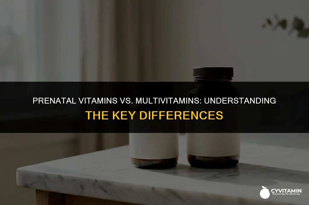 are prenatal vitamins and multivitamins the same