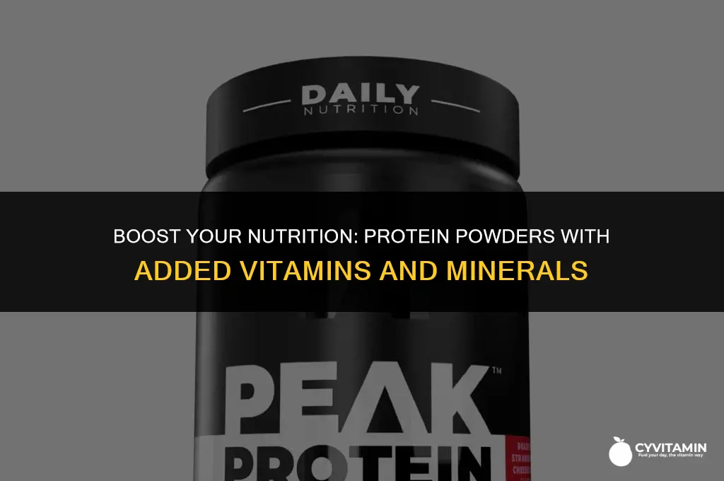 are there any protein powders with added vitamins and minerals