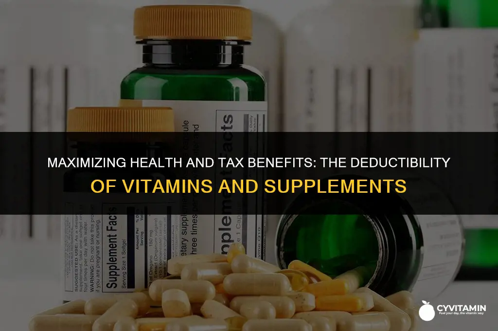 are vitamins & food supplements income deductible