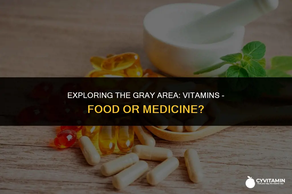 are vitamins a food or a drug