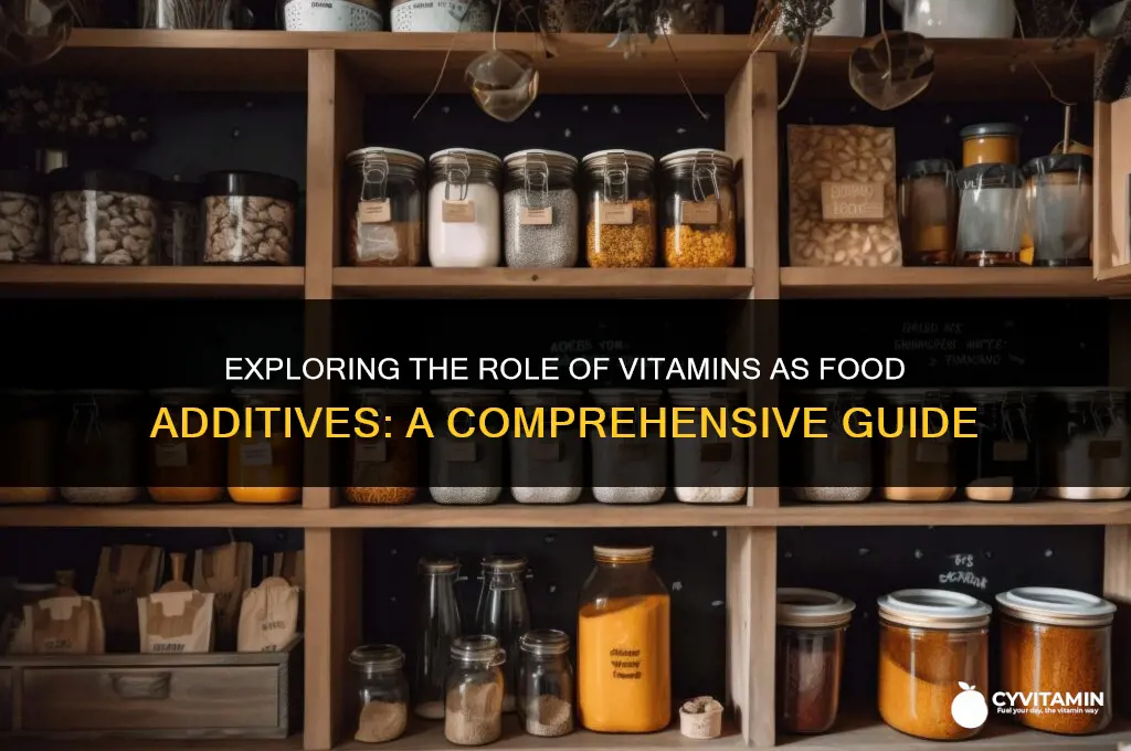 are vitamins considered food additives