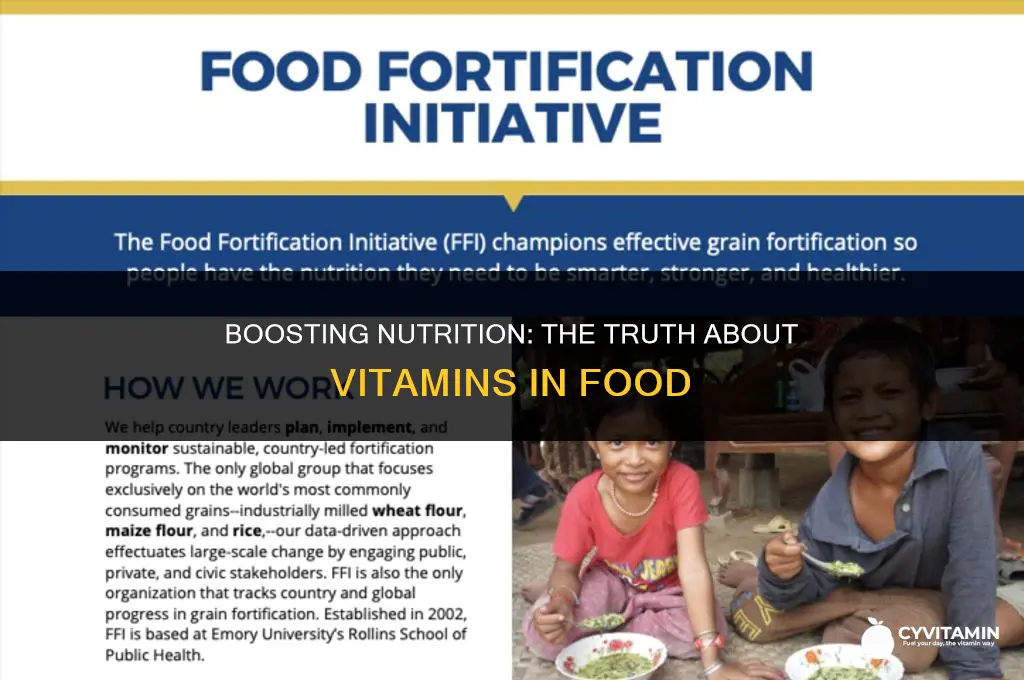 are vitamins effective if added to food