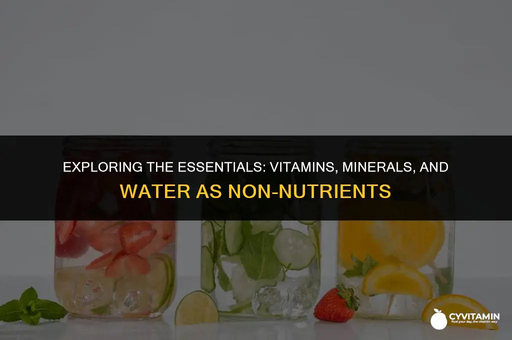 are vitamins mineral and water nonnutrients