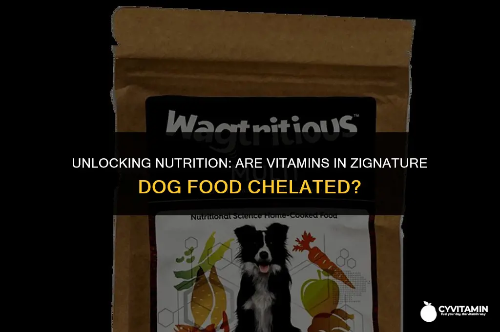 are vitamins on zignature dog food chelated