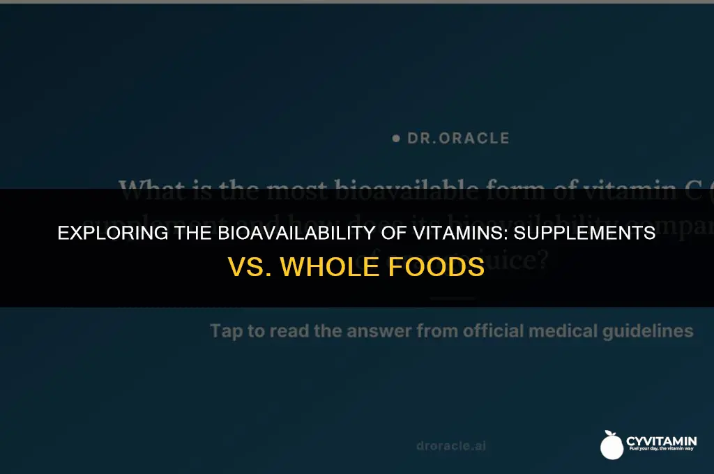 are vitamins the same in vitamins than food
