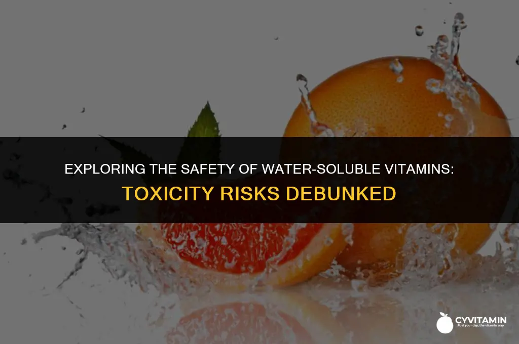 are water soluble vitamins less likely to be toxic