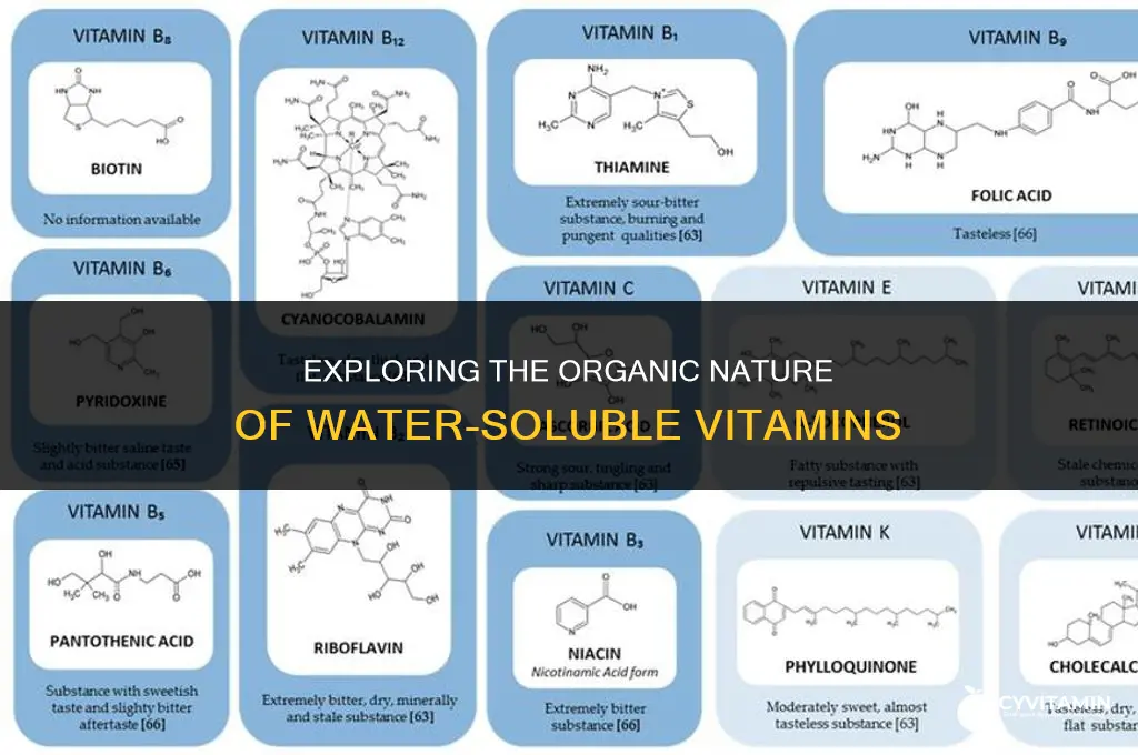 are water soluble vitamins organic