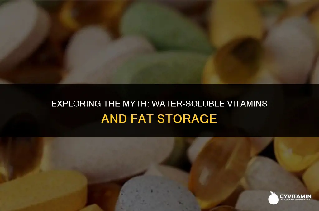 are water soluble vitamins stored in fat