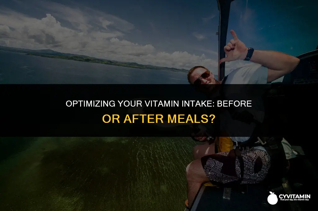 are you supposed to take vitamins before or after food