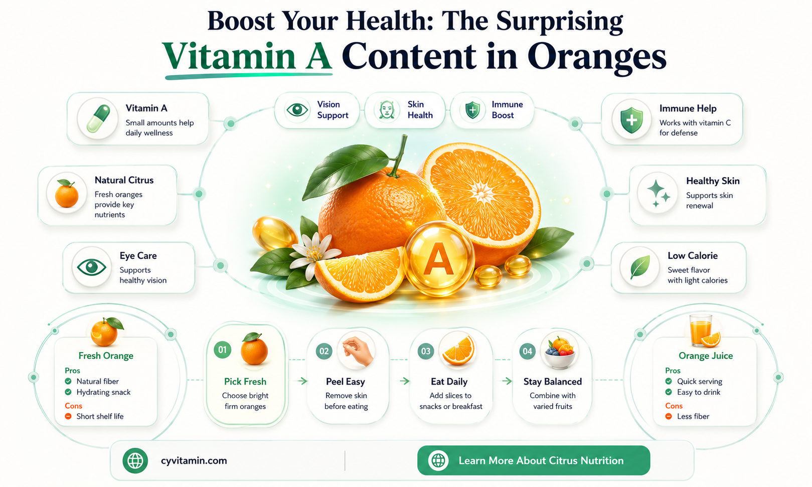 do oranges contain vitamin a