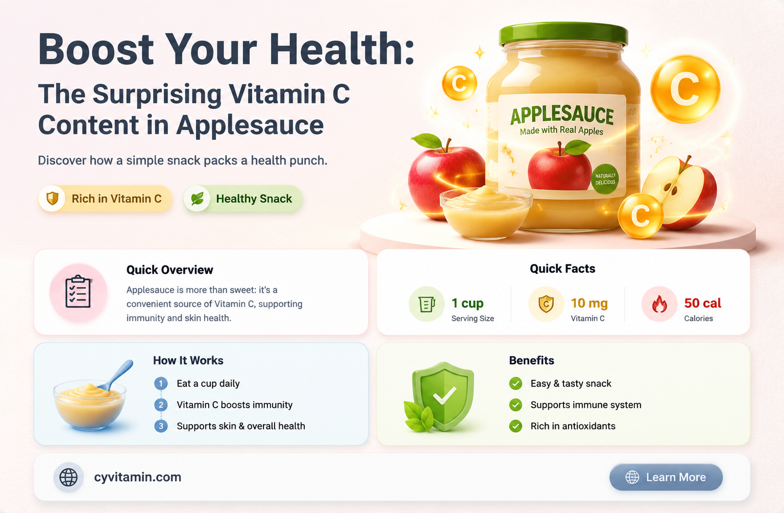 does applesauce have vitamin c