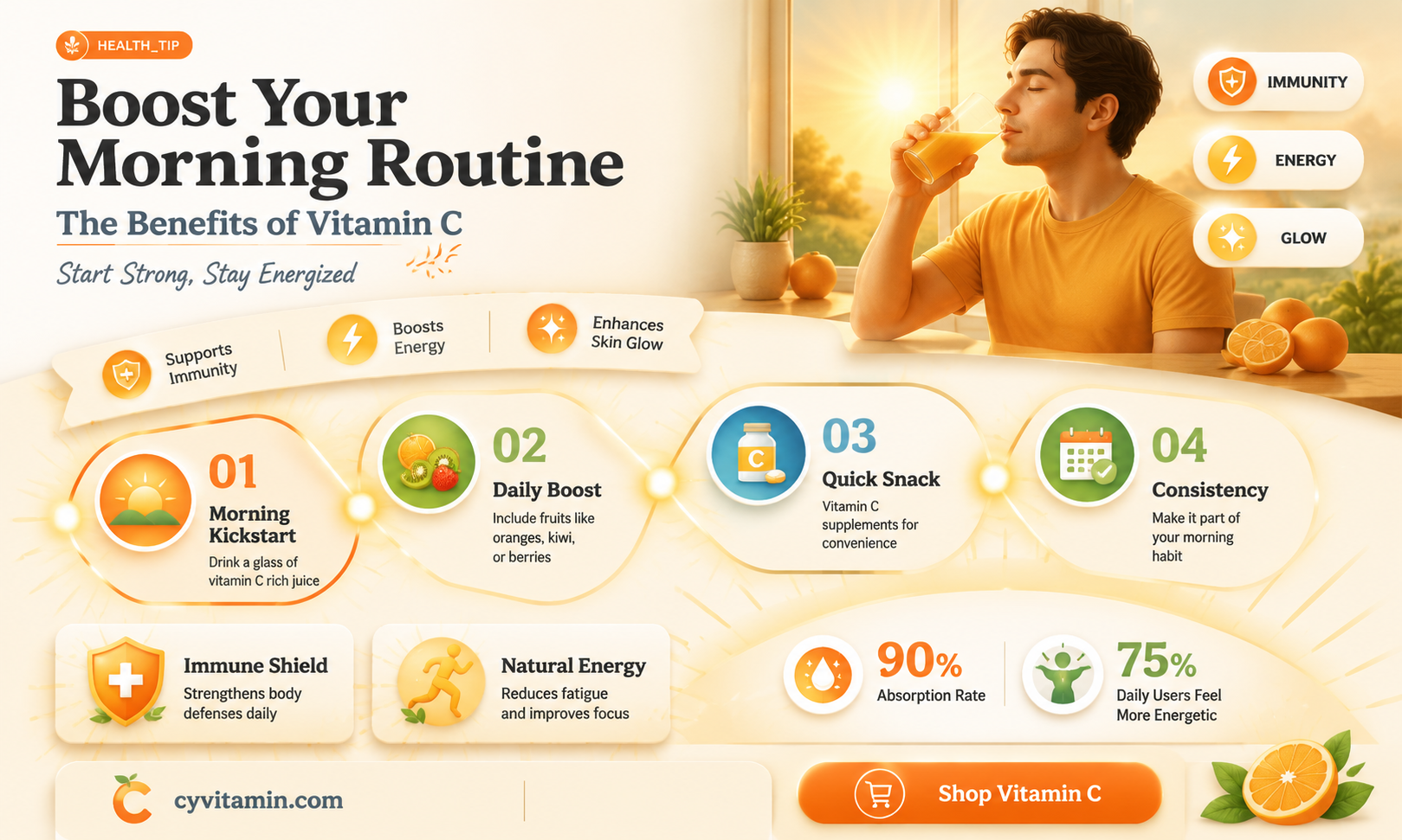 can you use vitamin c in the morning