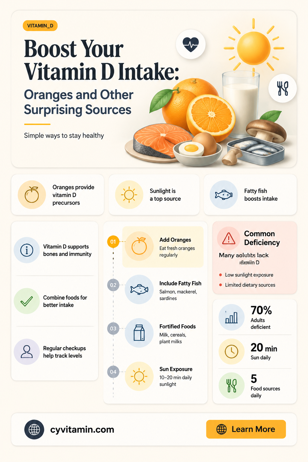 does orange contain vitamin d