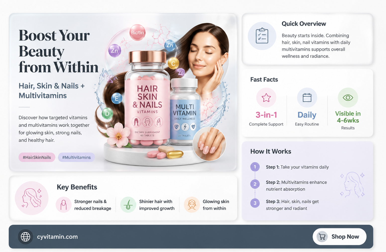 can you take hair skin and nail vitamins with multivitamins