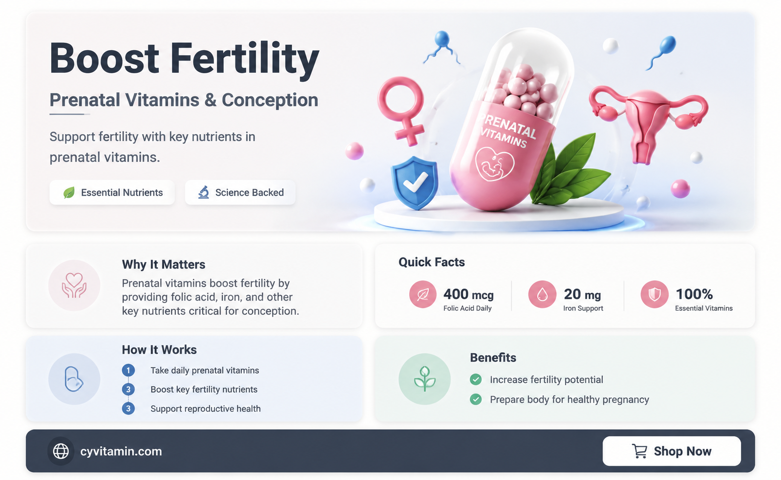 can taking prenatal vitamins increase fertility