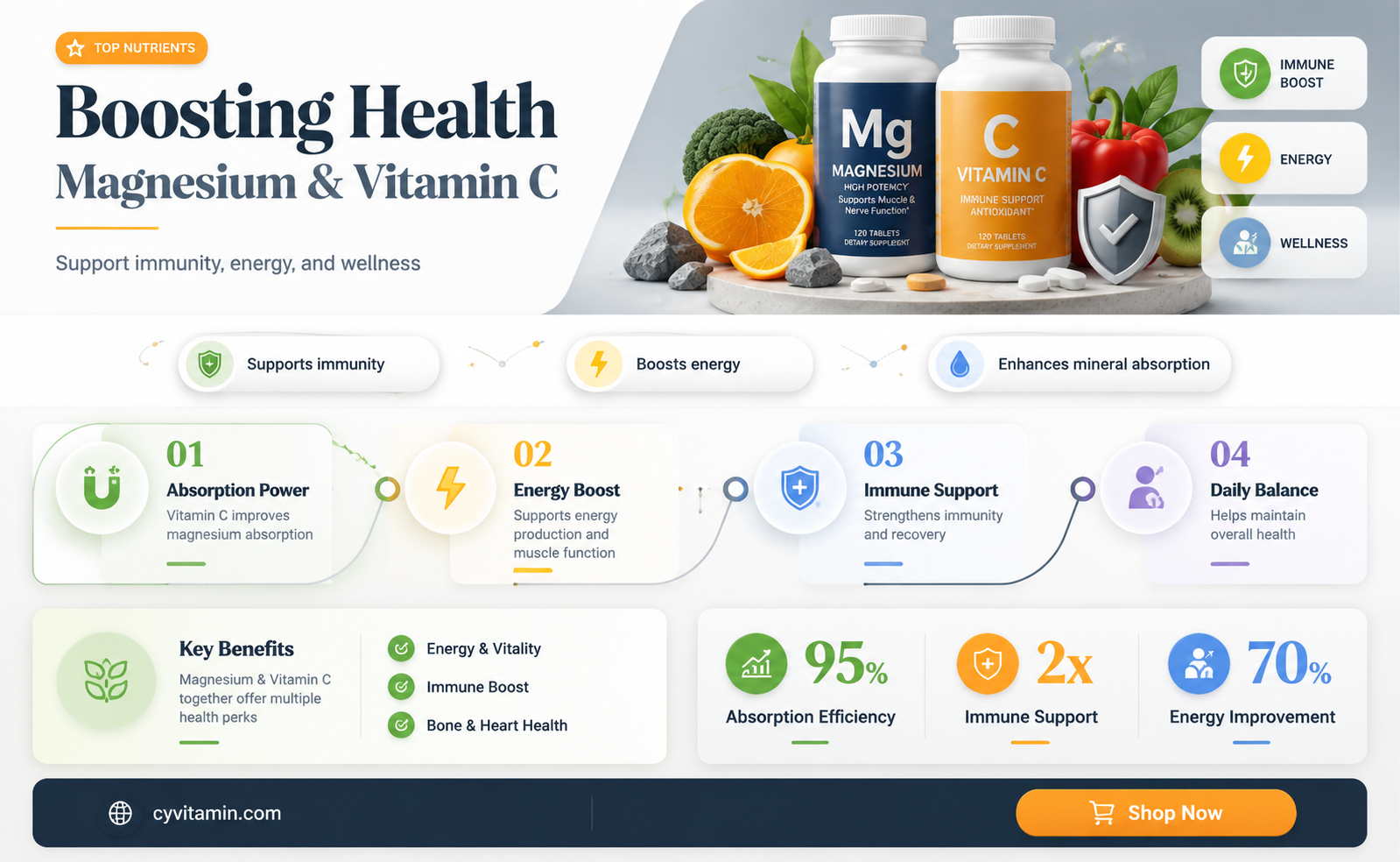 can we take magnesium and vitamin c together