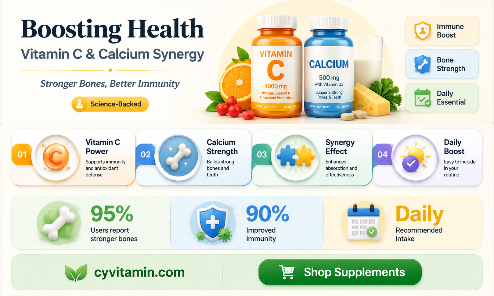 can you take vitamin c with calcium
