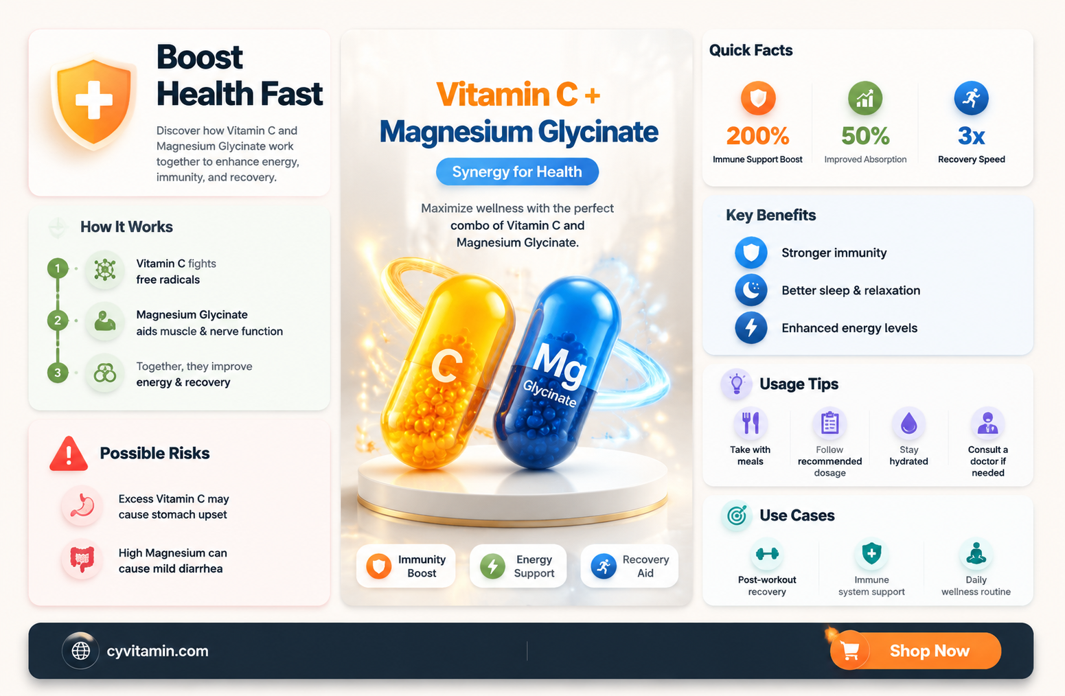 can i take vitamin c with magnesium glycinate