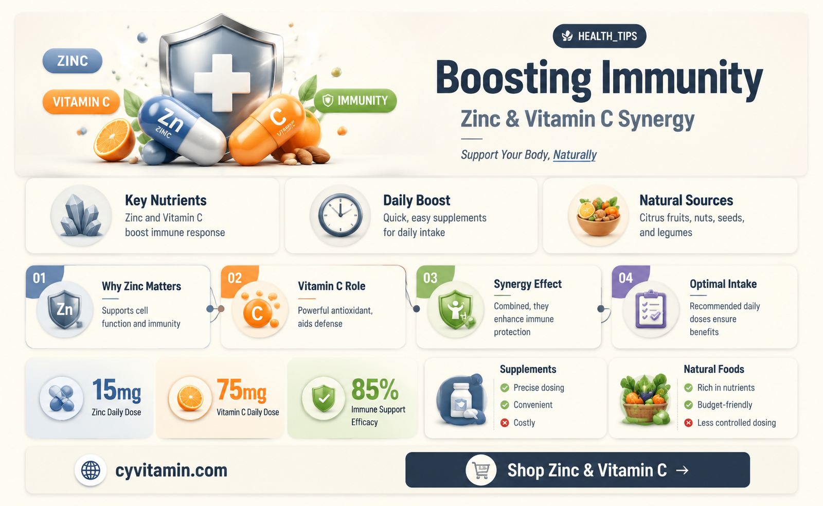 can zinc and vitamin c be taken together