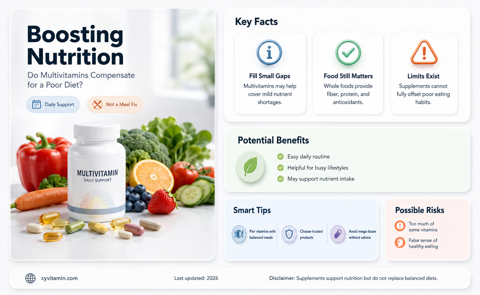 do multivitamins work if you have a poor diet