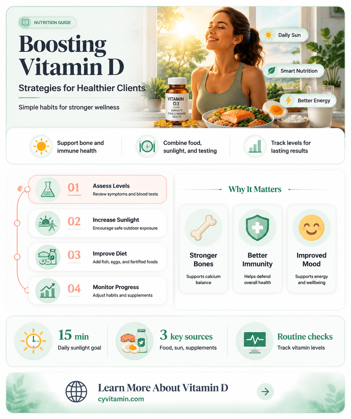 how can you improve your clients vitamin d level