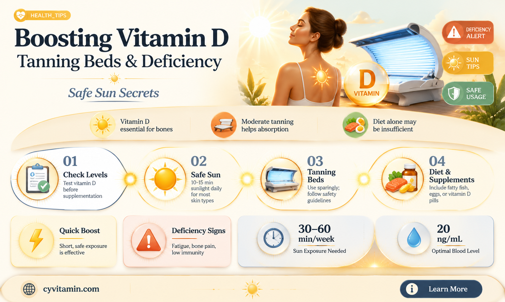 can tanning beds help with vitamin d deficiency