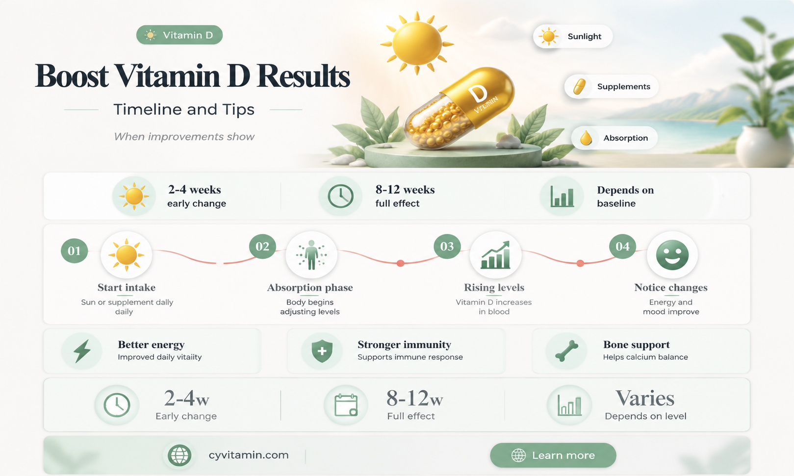 how quickly will vitamin d supplement work