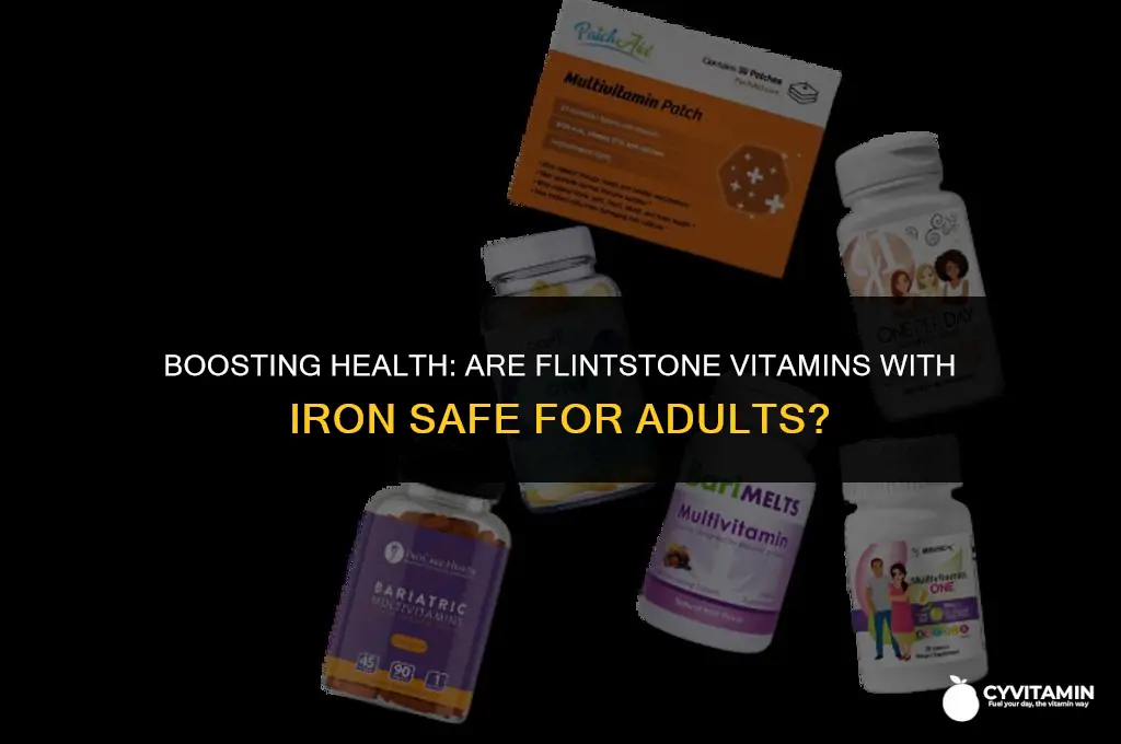can adults take flintstone vitamins with iron