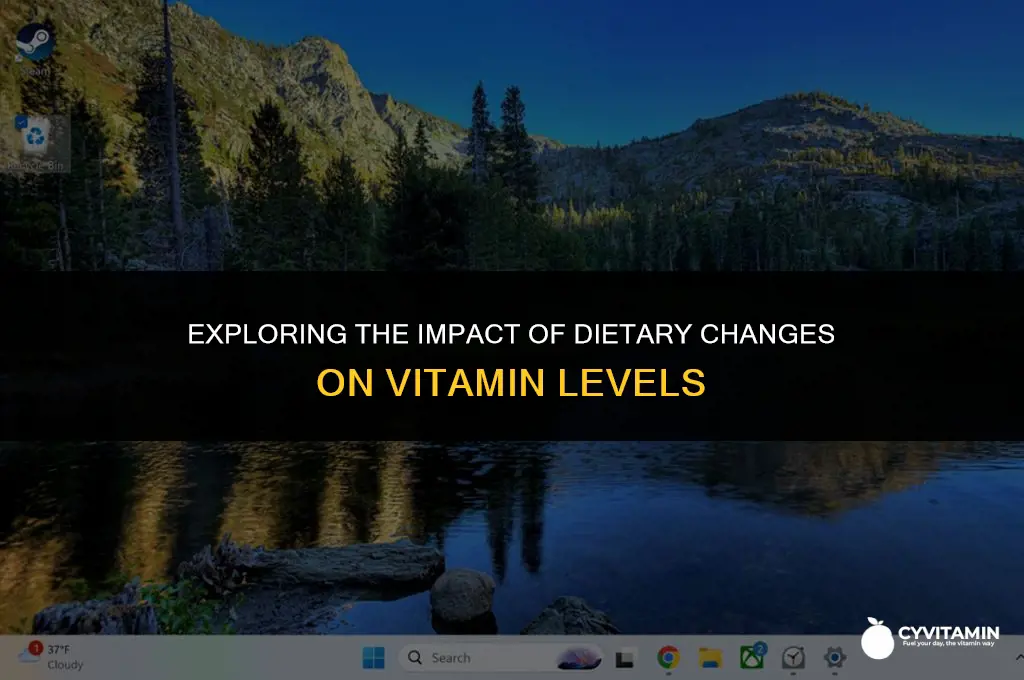 can diet change decrease vitamins in your body