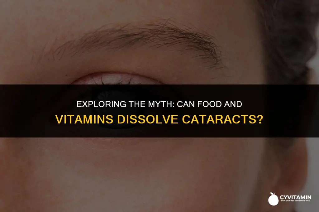 can food and vitamins dissolve a cataract