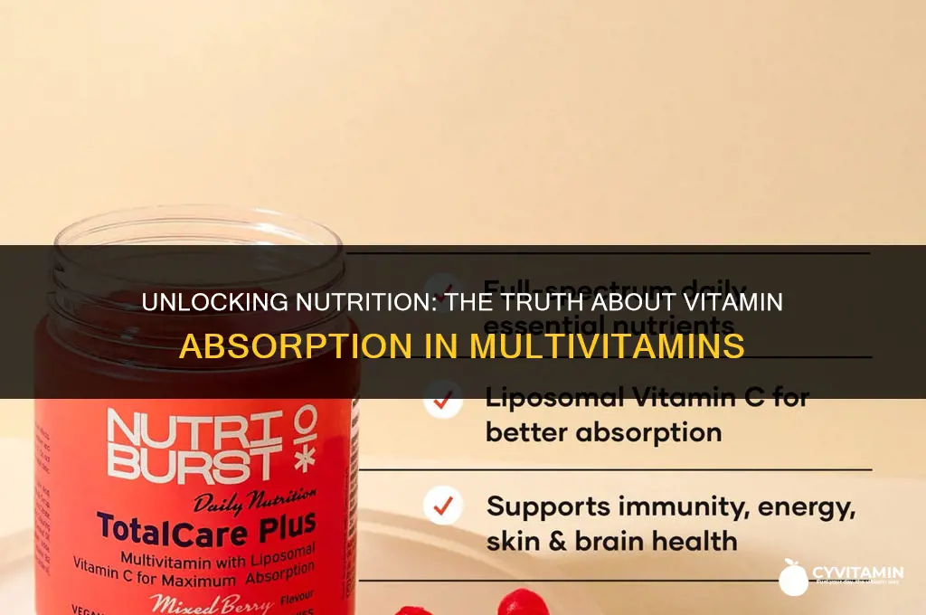 can our bodies absorb vitamins in multivitamin